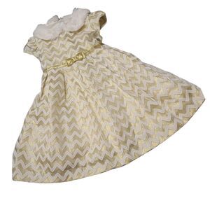 Gold Christmas Dress Holiday 4T